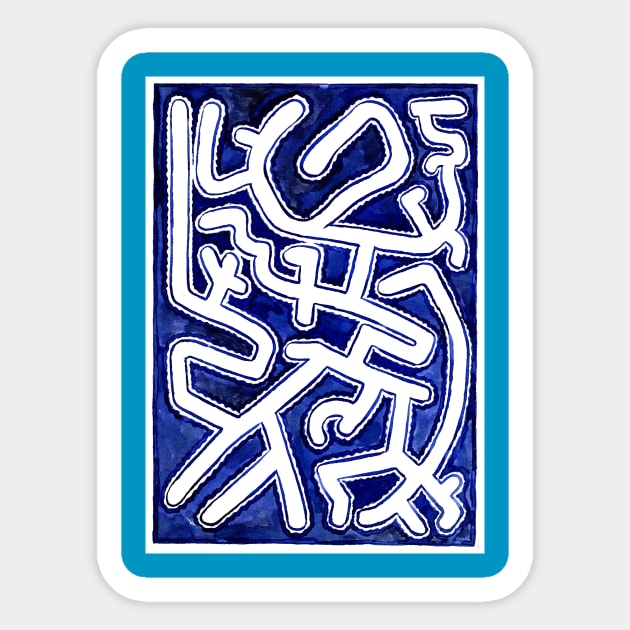 Blue Maze Sticker by House of Harley